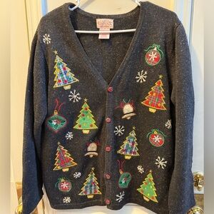 Basic Editions Holiday Christmas Cardigan